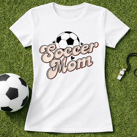 Vintage Retro Voetbalmoeder T-shirt