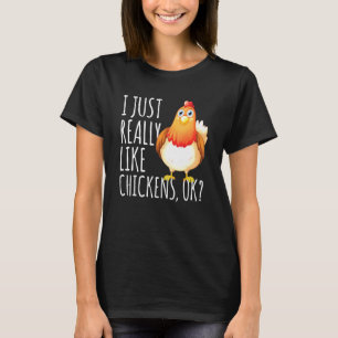 Vintage Retro Vogel T-shirt Ik Hou Gewoon Van Kipp