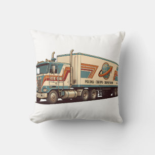Vintage Retro Vrachtwagen Sierkussen