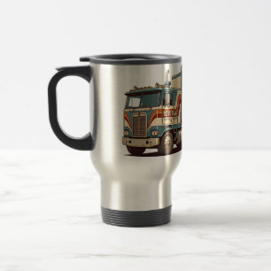 Vintage Retro Vrachtwagen Sierkussen  Reisbeker