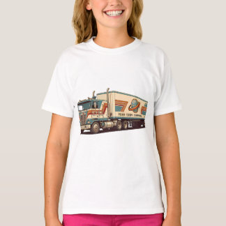 Vintage Retro Vrachtwagen Sierkussen T-shirt