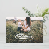 Vintage retro vrolijke Kerstmis Feestdagenkaart (Staand voorkant)