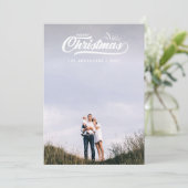 Vintage retro vrolijke Kerstmis Feestdagenkaart (Staand voorkant)