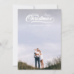 Vintage retro vrolijke Kerstmis Feestdagenkaart