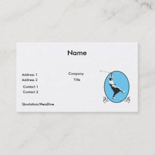 vintage retro vrouw golfer golfen ontwerp visitekaartje