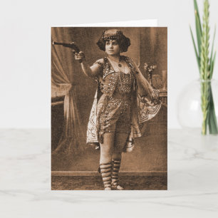 Vintage Retro Vrouwen Sideshow Elly DE Sarto Kaart
