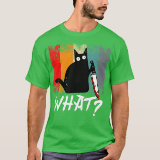 Vintage Retro wat een kat voor vrouwen grappige ka T-shirt