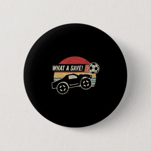 Vintage Retro Wat een redding! Raket Rc Voetbalaut Ronde Button 5,7 Cm