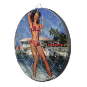 Vintage Retro Water Ski pinup girl Dartbord (Voorkant Rechts)
