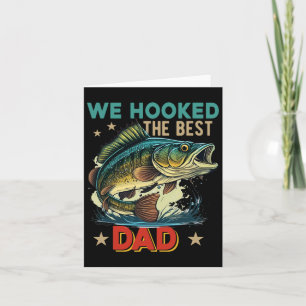 Vintage Retro We Hooked The Best Dad Vaderdag Kaart