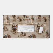 Vintage Retro Western Rodeo Cowboy Bureaumat (Keyboard & Muis)