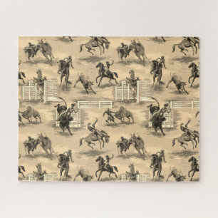 Vintage Retro Western Rodeo Cowboy Legpuzzel