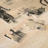 Vintage Retro Western Rodeo Cowboy Legpuzzel (Zijkant)