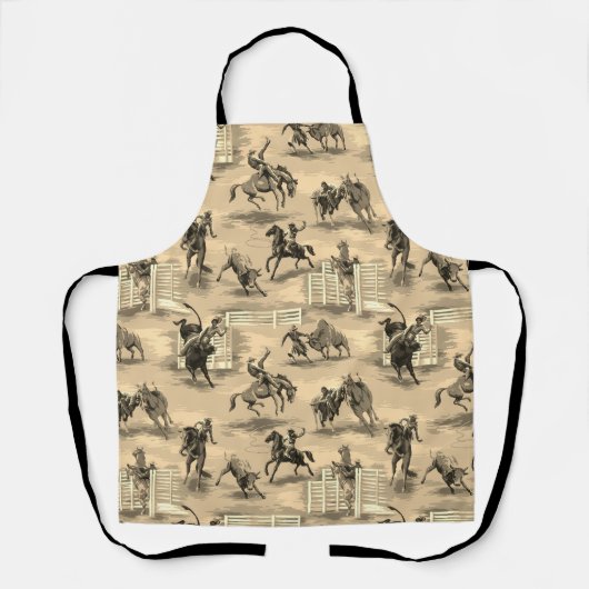 Vintage Retro Western Rodeo Cowboy Schort (Voorkant)