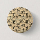 Vintage Retro Western Rodeo Cowboy Speldje (Voorkant)