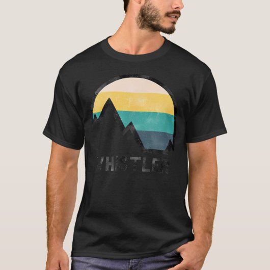 Vintage Retro Whistler Canada T-shirt (Voorkant)