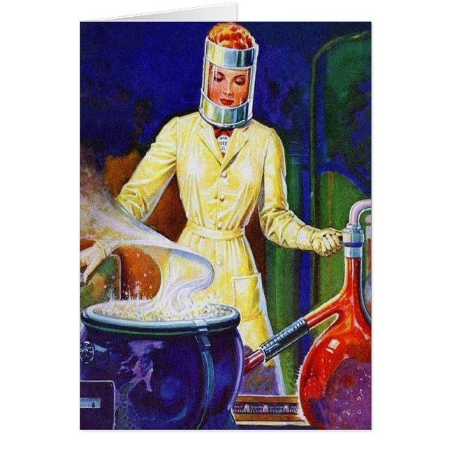 Vintage Retro Women 30s Pulp Lady Women Scientist (Voorkant)
