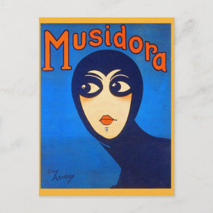 Vintage Retro Women Theater Musidora Jeanne Roques Briefkaart