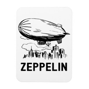 Vintage Retro Zeppelin - Dirigible Luchtballon Sch Magneet