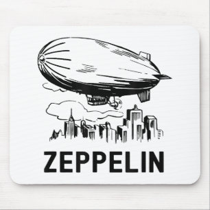 Vintage Retro Zeppelin - Dirigible Luchtballon Sch Muismat