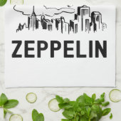 Vintage Retro Zeppelin - Dirigible Luchtballon Sch Theedoek (Gevouwen)