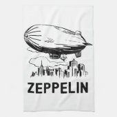 Vintage Retro Zeppelin - Dirigible Luchtballon Sch Theedoek (Verticaal)