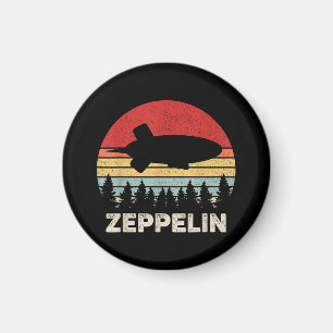 Vintage Retro Zeppelin T-shirt Luchtballon Luchtsc Magneet