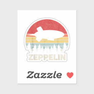 Vintage Retro Zeppelin T-shirt Luchtballon Luchtsc Sticker