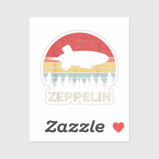 Vintage Retro Zeppelin T-shirt Luchtballon Luchtsc Sticker (Vel)
