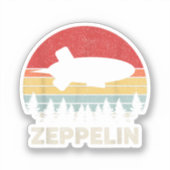 Vintage Retro Zeppelin T-shirt Luchtballon Luchtsc Sticker (Voorkant)