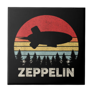 Vintage Retro Zeppelin T-shirt Luchtballon Luchtsc Tegeltje