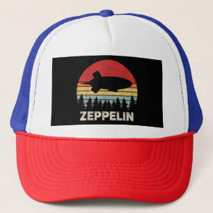 Vintage Retro Zeppelin T-shirt Luchtballon Luchtsc Trucker Pet