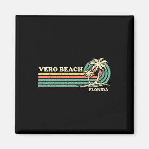 Vintage Retro Zomer Vakantie Florida Vero Beach M Magneet
