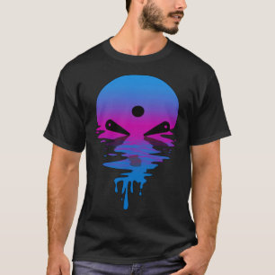 Vintage Retro Zonsondergang Flipperkast T-shirt