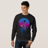 Vintage Retro Zonsondergang Leonberger Trui (Voorkant volledig)