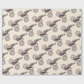 Vintage/retrocyclist Cadeaupapier (Vlak)