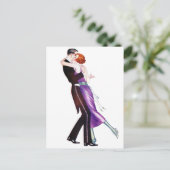 Vintage-retrovrouwelijke deco-dansers briefkaart (Staand voorkant)