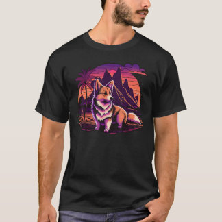 Vintage Retrowave Synthwave 80s Vaporwave Welshe C T-shirt