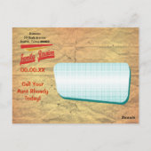 Vintage reünie Briefkaart gezinshereniging (Achterkant)