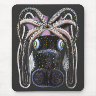 Vintage Reuzen Octopus of Inktvis, Zeedier Dier Muismat