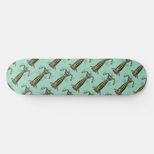 Vintage Reuzenbidsprinkhaan Mariene Kunstprint Persoonlijk Skateboard