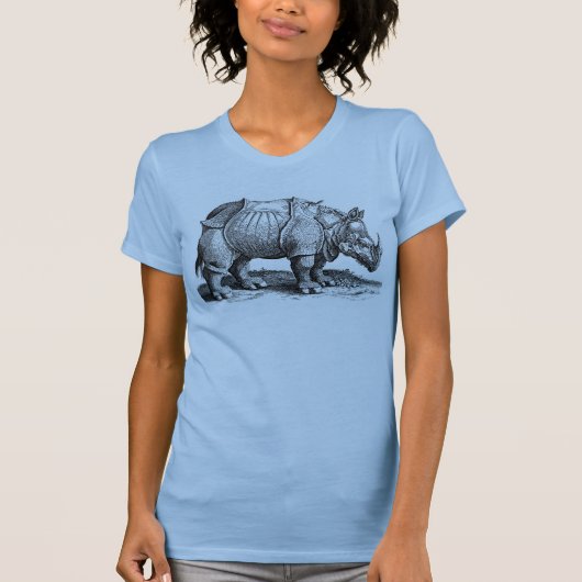 Vintage Rhino - Dürer's Rhinoceros T-shirt (Voorkant)