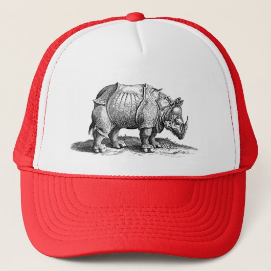 Vintage Rhino - Dürer's Rhinoceros Trucker Pet (Voorkant)