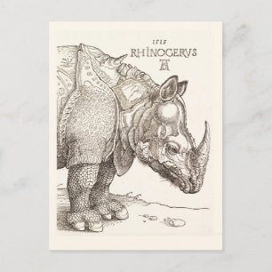 Vintage Rhinoceros Briefkaart