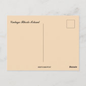 Vintage Rhode Island Map Briefkaart (Achterkant)