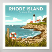 Vintage Rhode Poster (Voorkant)