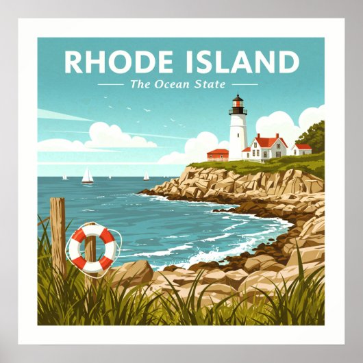 Vintage Rhode Poster (Voorkant)