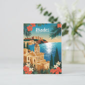 Vintage Rhodos-Griekenland Briefkaart (Staand voorkant)