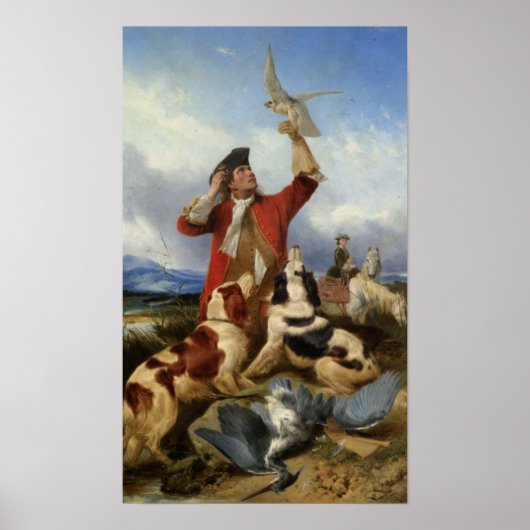 Vintage Richard Ansdell Bird Dogs Animal Hawking Poster (Voorkant)