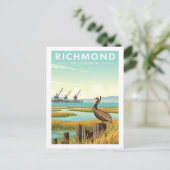 Vintage Richmond California Briefkaart (Staand voorkant)